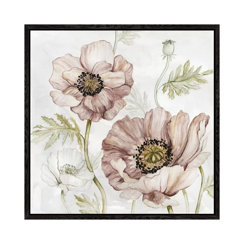 Washed Botanical IV by Carol Robinson - Print on Canvas, 66.04 cm H x 66.04 cm W, Black Framed