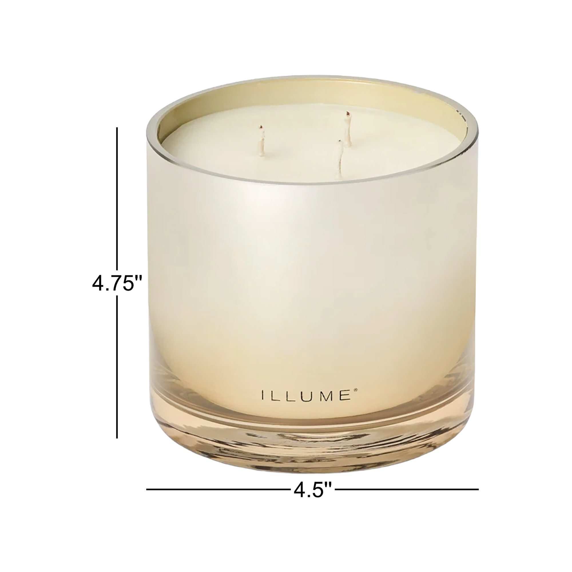 ILLUME Beautifully Done Baltic Glass Candle, Isla Lily, Statement Glass