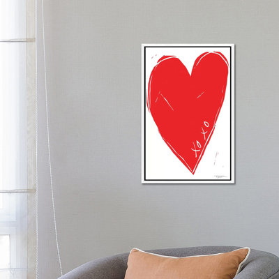 XOXO Heart 1 Piece Wall Art on Canvas