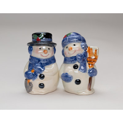 Cosmos Gifts Snowman Couple 2-Piece Salt and Pepper Set