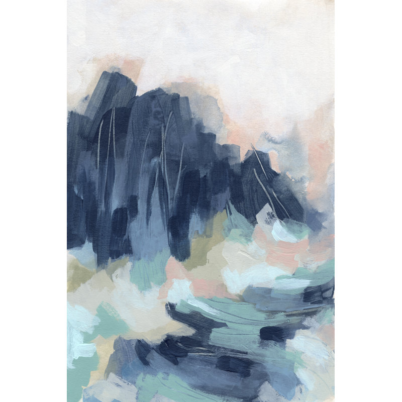 Sunset Surf I - Painting on Canvas, 76cm H x 51cm W, Wrapped Canvas