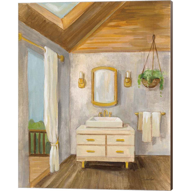 «Attic Bathroom» par Silvia Vassileva, art sur toile (ensemble de 2)