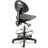 Backed Adjustable Height Ergonomic Lab Stool with Footring Wheels