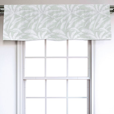 Sateen Floral Ruffled Window Valance