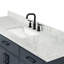 Meuble-lavabo simple en bois massif Jameal avec plateau en marbre de Carrare 0,75 po-208203494-234912496