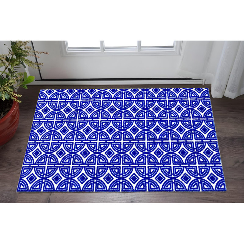 Washable Geometric Indoor Rug, Rectangle 2'3" x 4'