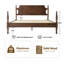 Très grande base de lit plateforme avec tête et pied de lit, pieds en métal avec lattes robustes en bois massif, assemblage facile, pas de sommier tapissier, finition anti-bruit et antidérapante, finition noyer-1080634210-1080634213