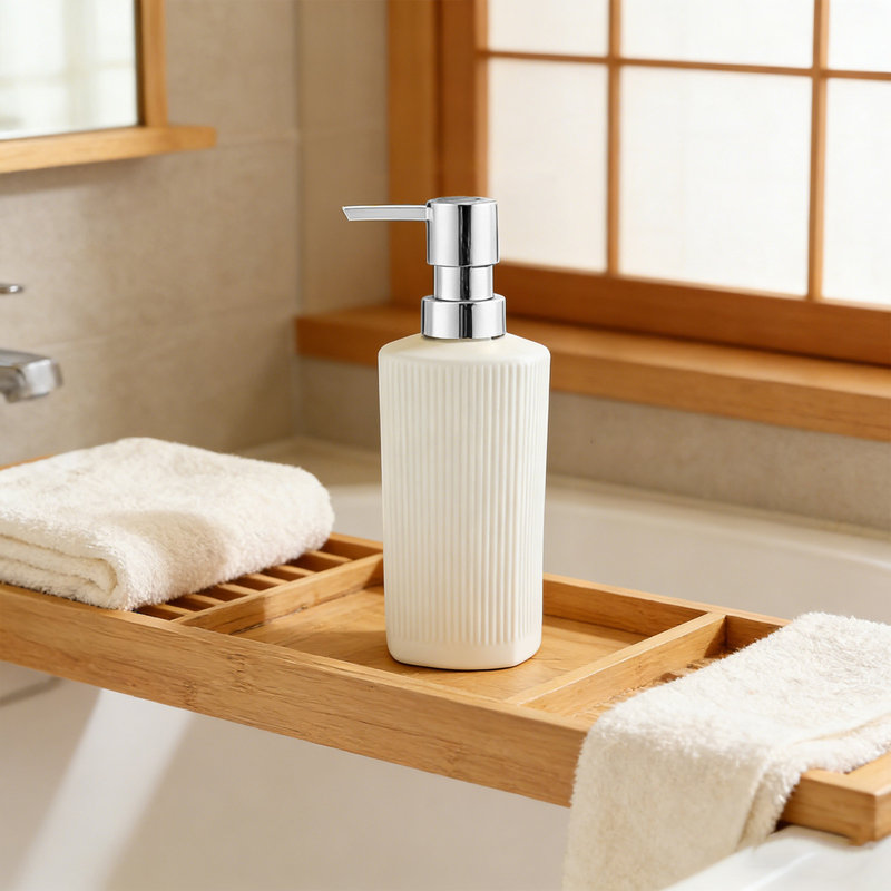 Bouteille d'eau, distributeur de savon en verre, pompe rechargeable, bouteille de lavage à la main Luxurys, Argent