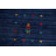 Tapis tribal rayé bleu Gabbeh 8