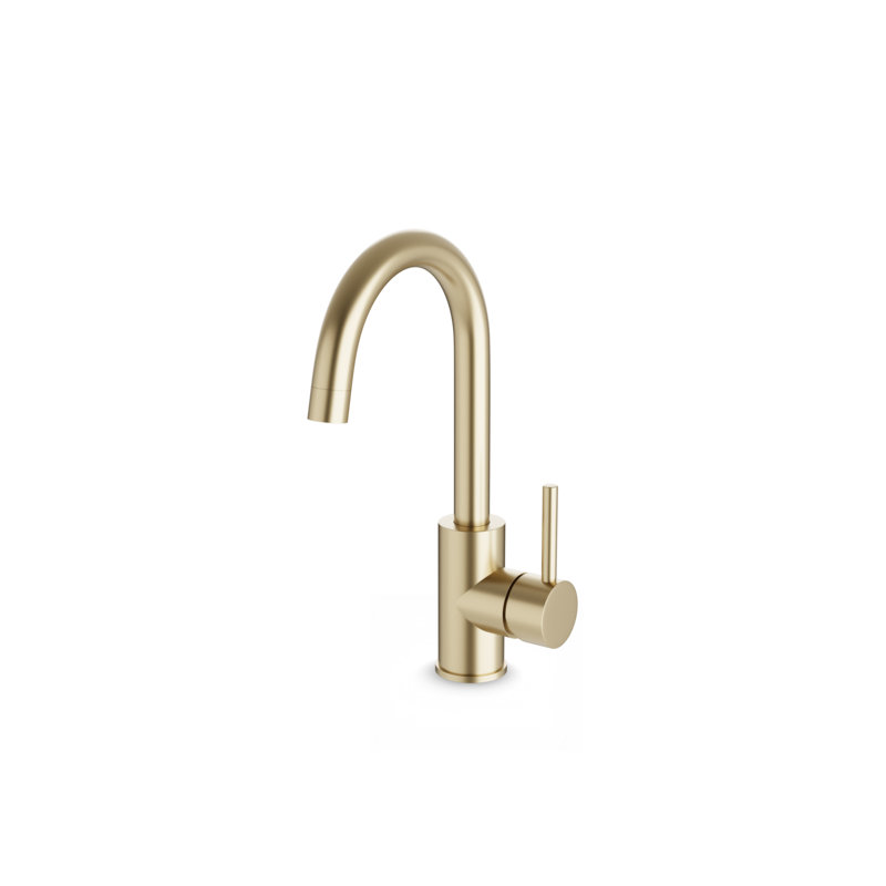 Round Bar Faucet, Satin Brass