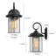 Applique murale cylindrique d'extérieur 1 lumière noire