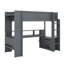 Lit mezzanine avec bureau Gaming, tablettes multi-rangements, DEL et station de charge-1371082912