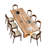 Rectangular Solid Wood Dining Table Set for 8, Large Banquet Table-520834188