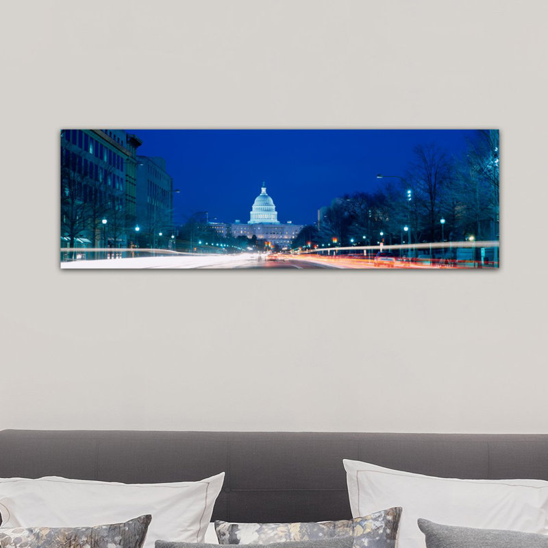 «Capitol Building, Washington DC», reproduction de photo sur toile tendue, H 20 po x l 60 po x P 1,5 po, Toile tendue