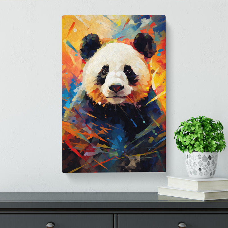 Panda Orphism - Wrapped Canvas, 60cm H x 40cm W x 3cm D