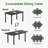 Extendable Dining Table Set With 4 Upholstered Chairs-1883541941