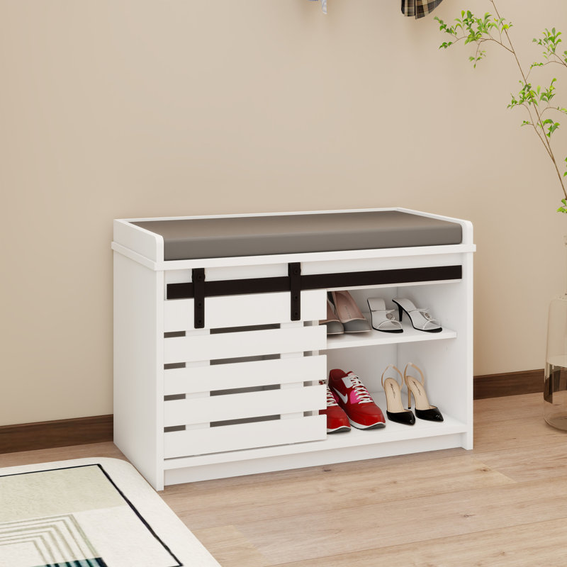 Banc de rangement moderne pour chaussures: un vestibule essentiel à 2 niveaux