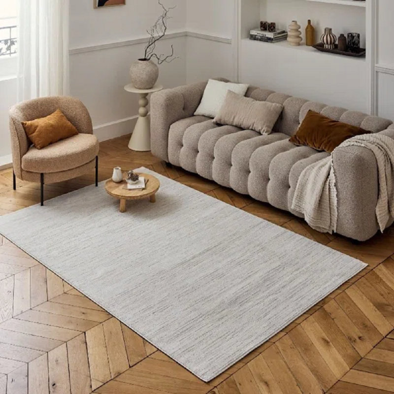 Carmel Modern Striped Cream/Beige Area Rug, Rectangle 80 x 150 cm