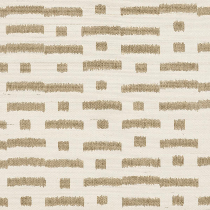 Abstract Ikat Sisal Wallpaper, Tan