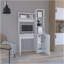 Bureau d'ordinateur Carson avec huche, armoire à une porte, grande surface de travail et tablettes de rangement à 3 niveaux-1155785680