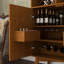 Armoire à vin de ferme de 31,5 pouces, buffet rustique autoportant avec support à vin et porte-verre, buffet de cuisine à tablette réglable pour le bar de la salle à manger
