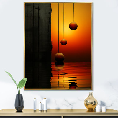 Lignes électriques sur toile Minimalist Pumpkin Paths