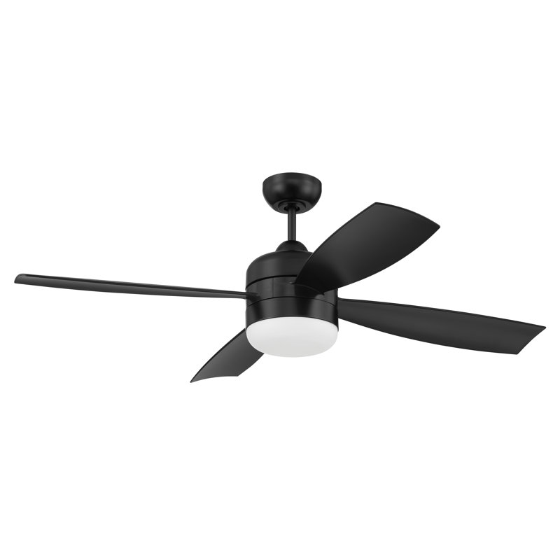 52'' Ceiling Fan with LED Lights, Black