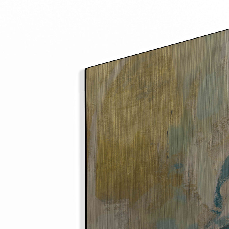 Red Barrel Studio® «Mid Mod Mood Blue» par Silvia Vassileva, art mural en métal, H 36 po x l 36 po
