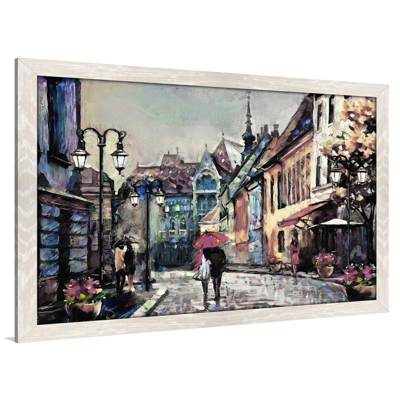 «Spring Romance», reproduction encadrée, H 21,5 po x l 27,5 po x P 0,75 po, Cadre crème délavé