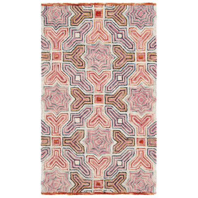 Deyoung Hand Tufted Wool Geometric Rug