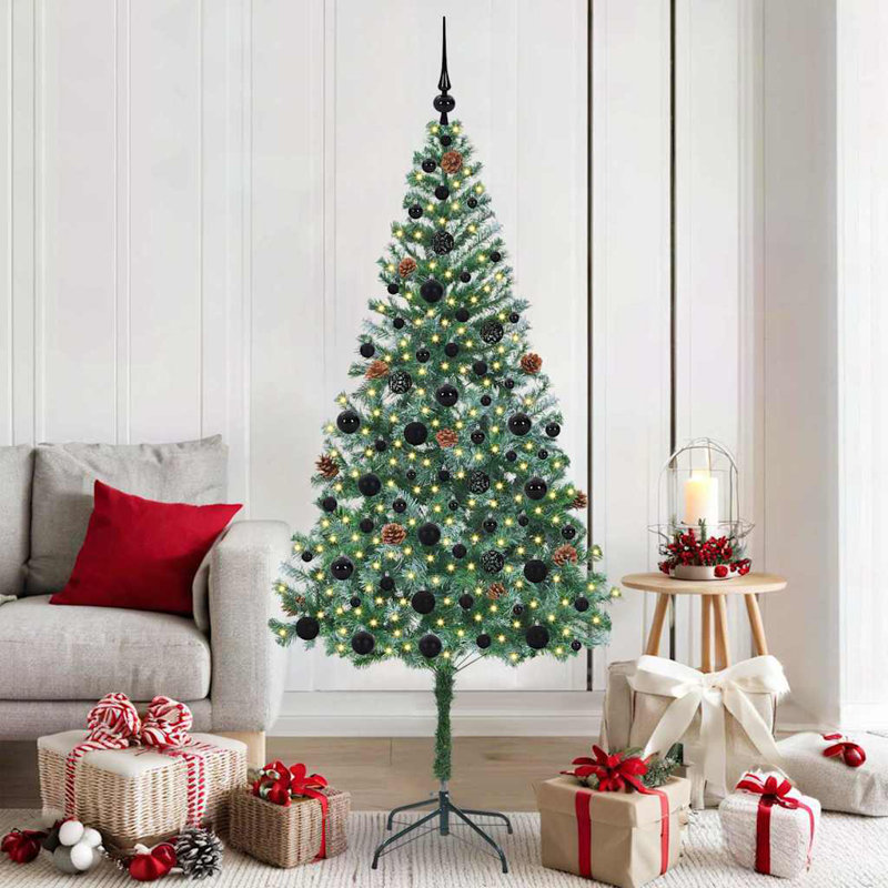 vidaXL Artificial Christmas Tree with Stand Green PVC and Steel, 5.91 ft