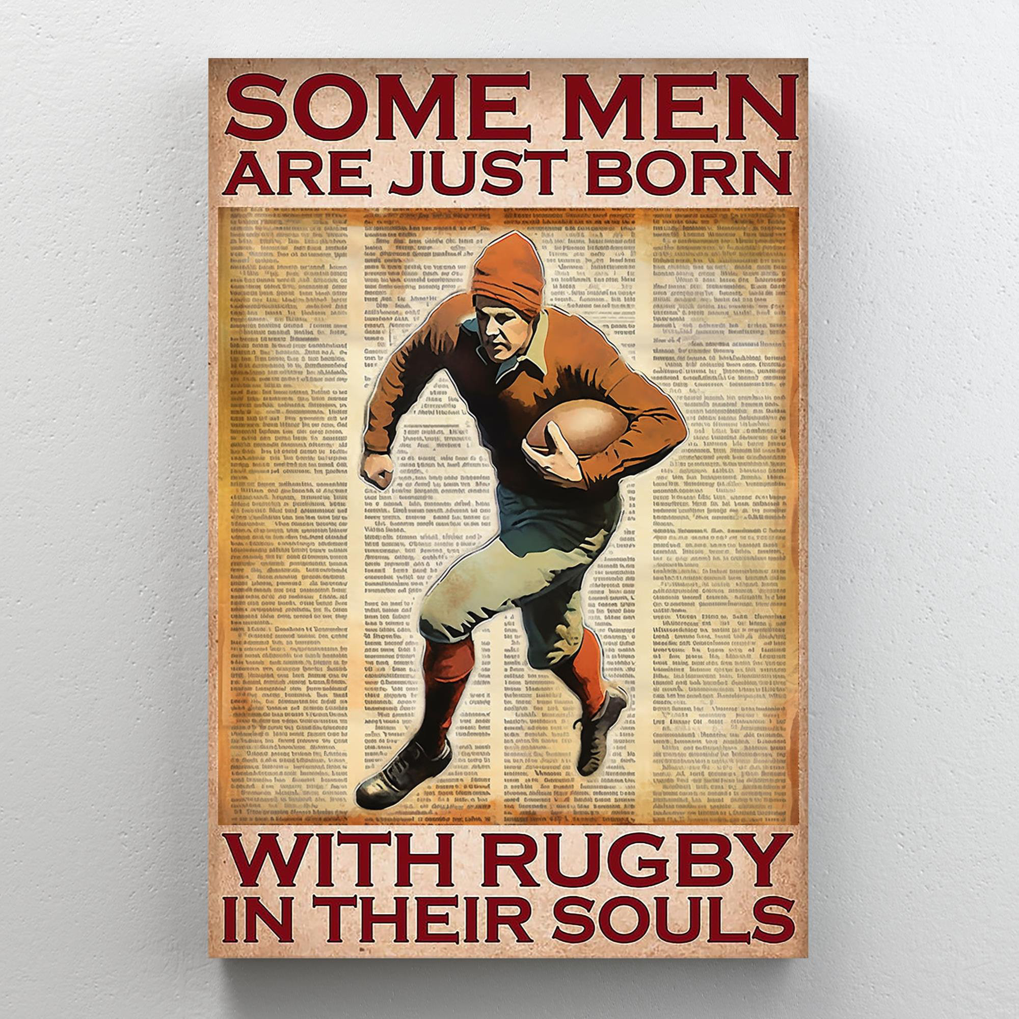 Rugby Player Set of 2 Prints, Teen Wall Art, Rugby Poster, Gift