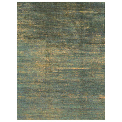 Silk Area Rug in Teal