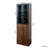 4 Tier Multi-Functional Pull-Out 72.74" H Display Cabinet With 2 Glass Doors For Office Salon And Kitchen Pantry Tier, Pull-Out, H, Cabinet, Doors, Pantry,-866923012