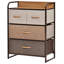 Commode de rangement autoportante, tour de rangement à 3 niveaux, unité de rangement chic