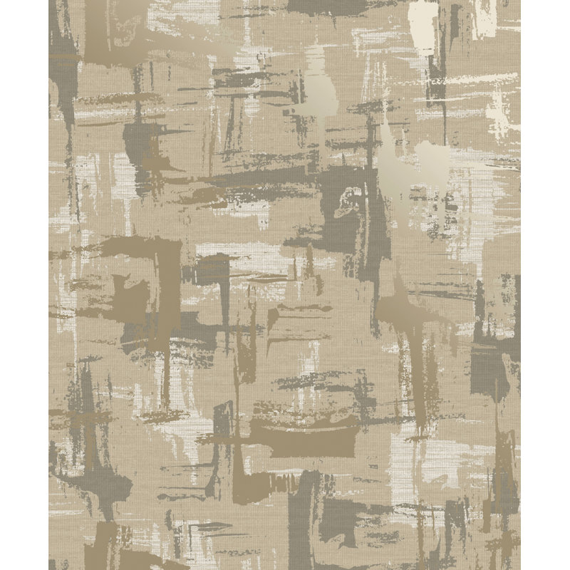 Papier peint géométrique à surface vieillie, Beige