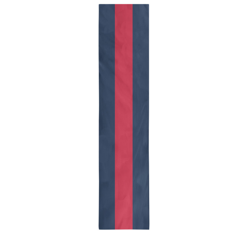 Chemin de table Florida, 90 po x 16 po, Bleu / rouge / bleu, Mélange de coton