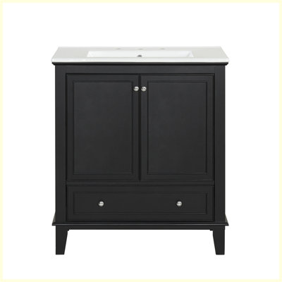 Armoire de salle de bain moderne moderne avec portes et tiroir