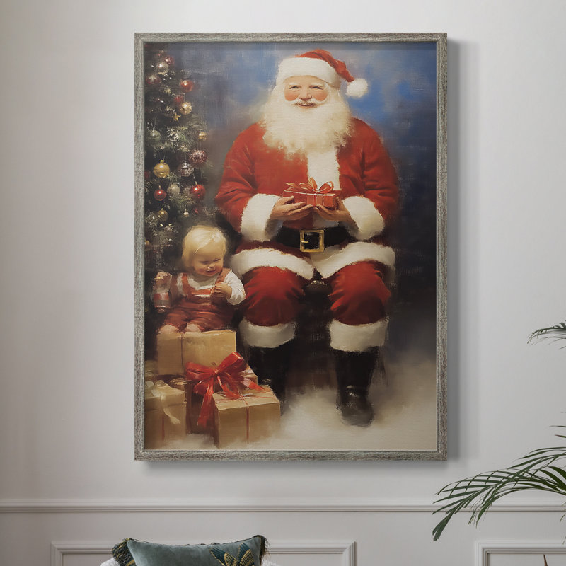 «Christmas Holiday Art», série 2-XCVII, reproduction encadrée - bois massif, H 11 po x l 9 po