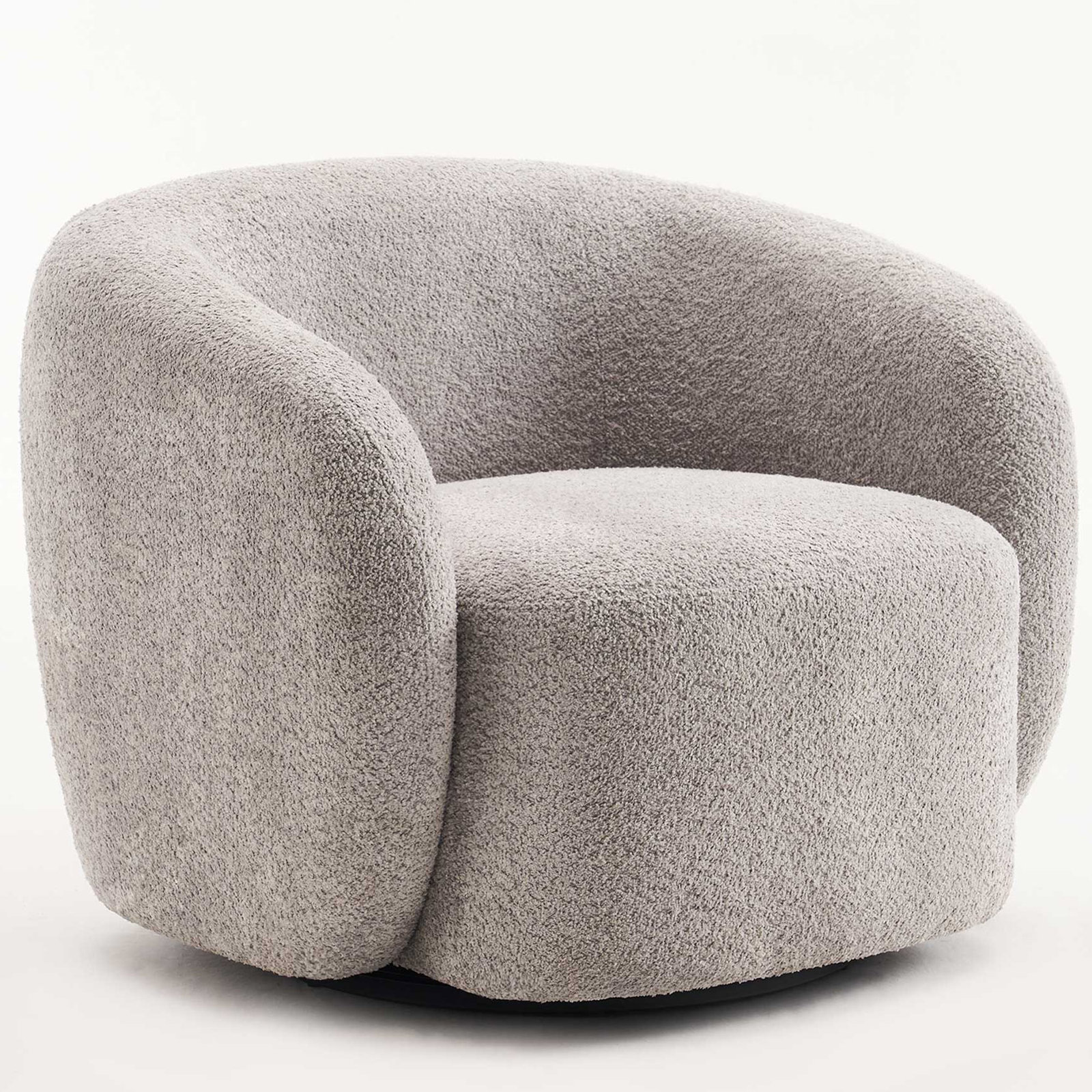 Munehito Swivel Barrel Chair, Gray