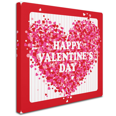 « confettis valentine », reproduction d’impression sur toile tendue