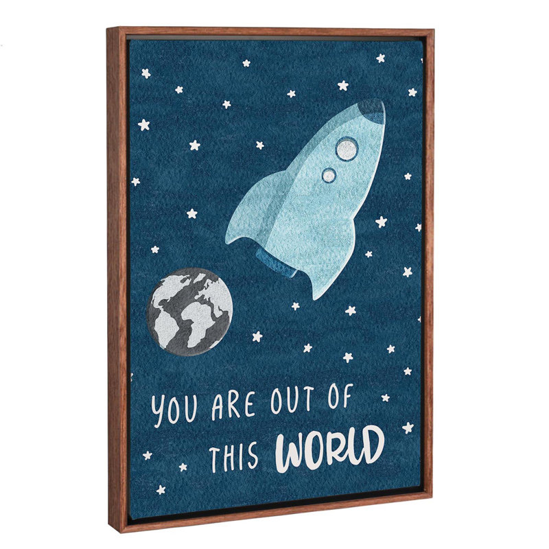 « out of the world », art, H 26 po x l 18 po x P 1,5 po, Toile avec cadre en bois classique