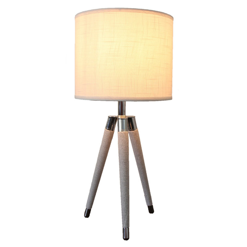 Lampe trépied 26,75 po Molinari, Blanc, H 26,75 po x l 12 po x P 12 po, Blanc