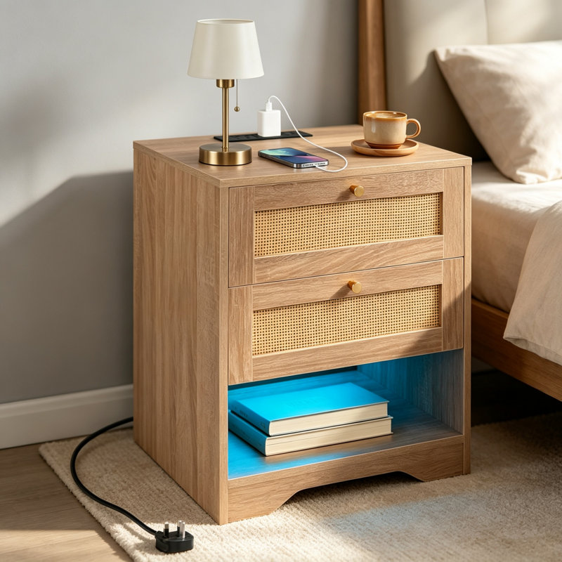 50 cm W Bedside Table