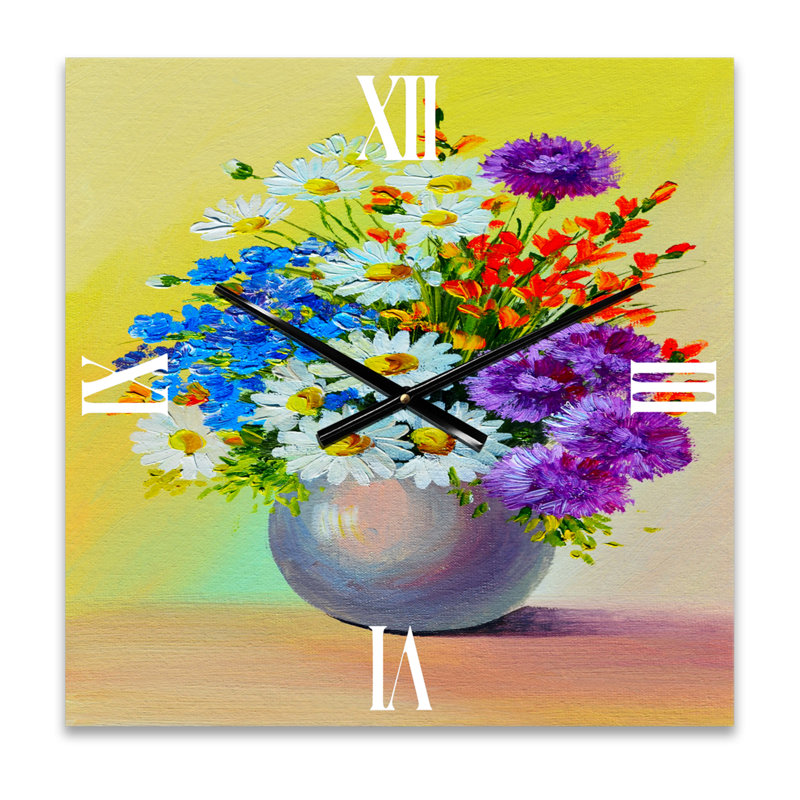 Horloge murale Still Life a Bouquet of Flowers, Très grand