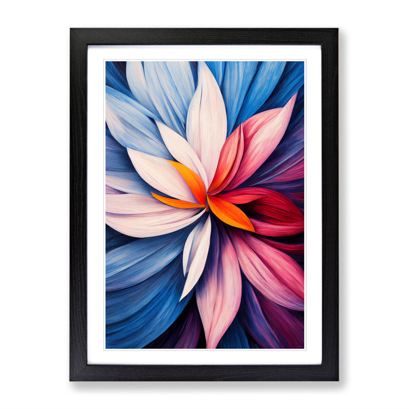 Floral - Framed Print, Black Framed, 46cm H x 34cm W x 2cm D
