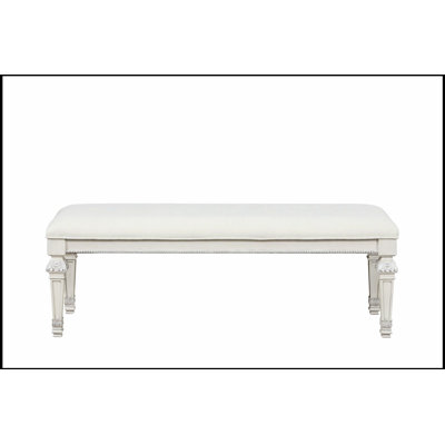 Metal Silver Finish Traditional Bench With Ornated Round Knobs And Diamond-Button Tufting, Perfect For Elegant Seating And Decor