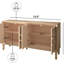 Armoire d'appoint en bois 60 "avec portes Sunburst et tablettes réglables Nickolas-114286381