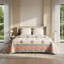 House of Avana Cream & Rose Pink Botanical Floral Jaipur Indian Hand Block Print Quilted Comforter-1890261334-1890261339