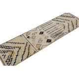 Moroccan Hand Knotted Geometric Area Rug